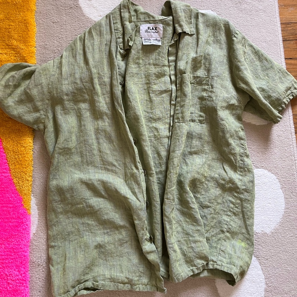 Linen button down